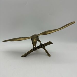 Vintage Large Brass Eagle Bird On Branch Made In Korea 16" Wingspan
